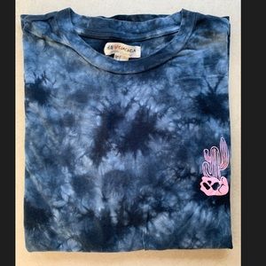H&M Coachella special edition blue tye dye tee